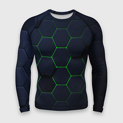 Мужской рашгард Honeycombs green