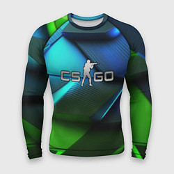 Мужской рашгард CS GO green blue abstract