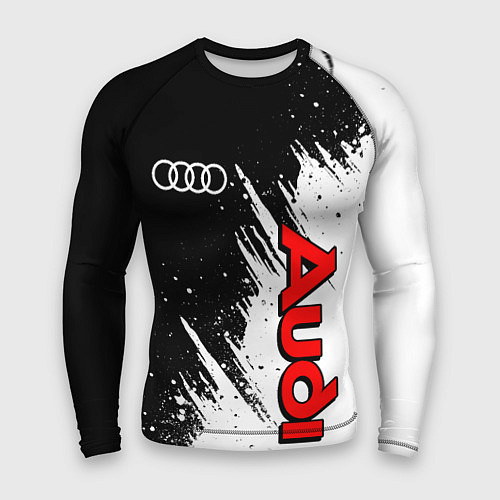 Мужской рашгард Ауди - белые потертости / 3D-принт – фото 1