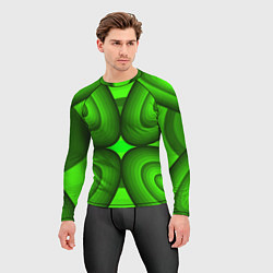 Рашгард мужской Зеленые овалы, цвет: 3D-принт — фото 2