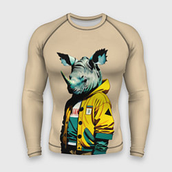 Рашгард мужской Dude rhino - urban style, цвет: 3D-принт