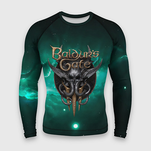 Мужской рашгард Baldurs Gate 3 logo green / 3D-принт – фото 1