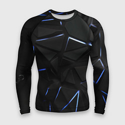 Мужской рашгард Black texture neon line