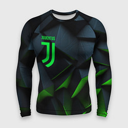 Рашгард мужской Juventus black green logo, цвет: 3D-принт