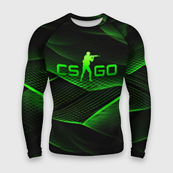 Мужской рашгард CSGO green abstract lines