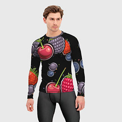 Рашгард мужской Плоды и ягоды, цвет: 3D-принт — фото 2