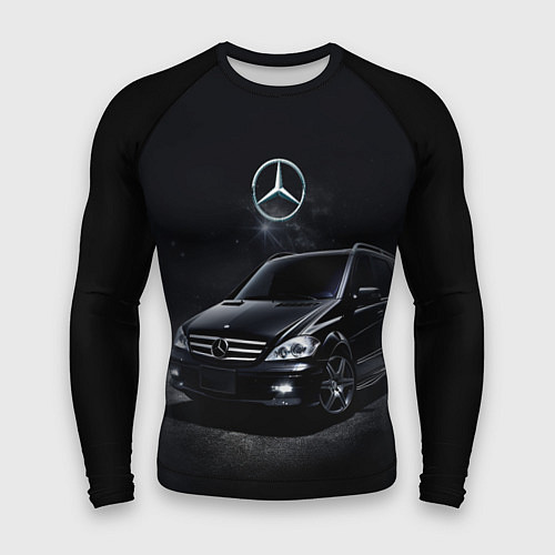 Мужской рашгард Mercedes black / 3D-принт – фото 1