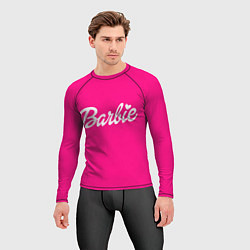 Рашгард мужской Барби розовая, цвет: 3D-принт — фото 2