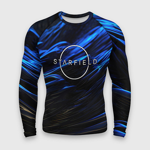 Мужской рашгард Starfield logo blue background / 3D-принт – фото 1