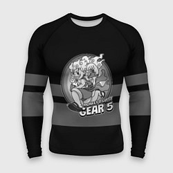 Мужской рашгард Luffy gear 5 - старый мультфильм