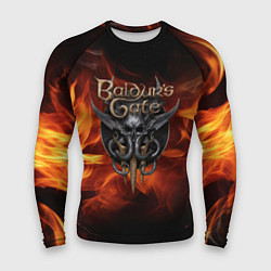 Рашгард мужской Baldurs Gate 3 fire logo, цвет: 3D-принт