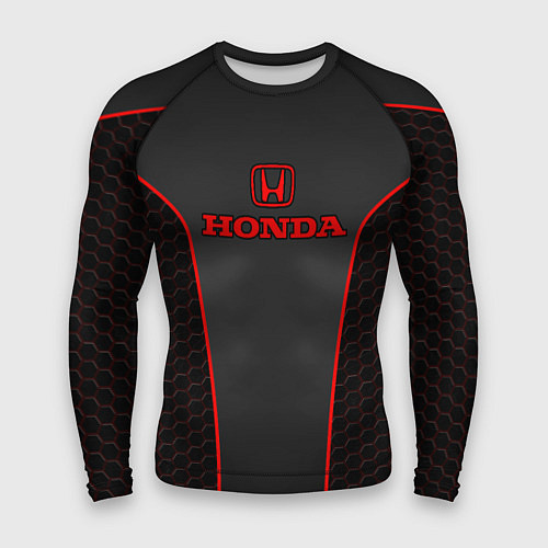 Мужской рашгард Honda - униформа красная / 3D-принт – фото 1