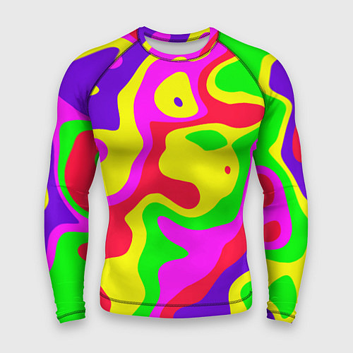 Мужской рашгард Абстракция пять цветов / 3D-принт – фото 1