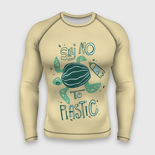 Мужской рашгард Say no to plastic / 3D-принт – фото 1
