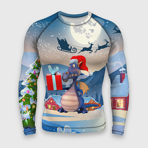 Мужской рашгард Новогодний дракон 2024 / 3D-принт – фото 1