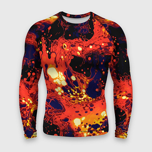 Мужской рашгард Огненная вулканическая лава / 3D-принт – фото 1