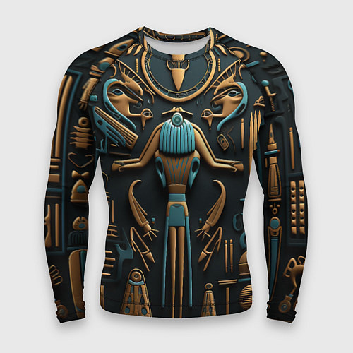 Мужской рашгард Орнамент в стиле египетской иероглифики / 3D-принт – фото 1