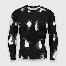 Рашгард мужской Веселая семья пингвинов, цвет: 3D-принт