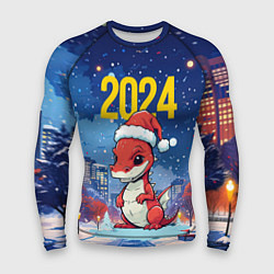 Рашгард мужской 2024 красный новогодний дракон, цвет: 3D-принт