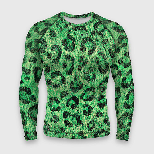 Мужской рашгард Зелёный леопард паттерн / 3D-принт – фото 1