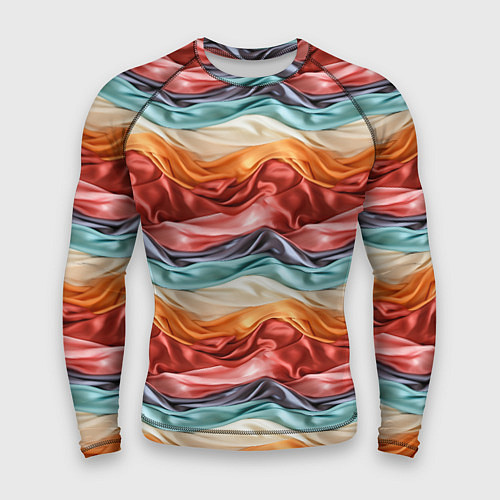 Мужской рашгард Разноцветные полосы текстура ткани / 3D-принт – фото 1