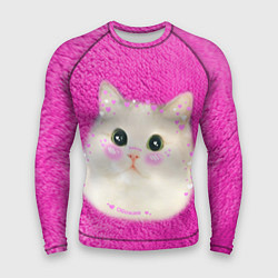 Рашгард мужской Кот мем в сердечках, цвет: 3D-принт
