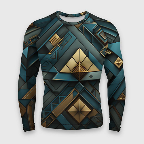 Мужской рашгард Геометрический узор в египетском стиле / 3D-принт – фото 1