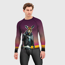 Рашгард мужской Cool kangaroo - ai art, цвет: 3D-принт — фото 2