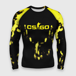 Рашгард мужской CS GO краски желтые, цвет: 3D-принт