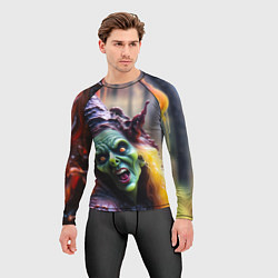 Рашгард мужской Портрет ужасной восковой ведьмы, цвет: 3D-принт — фото 2