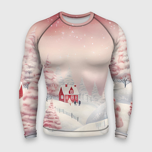 Мужской рашгард Снежное сияние ночи / 3D-принт – фото 1