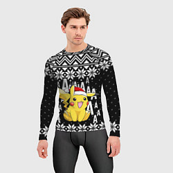 Рашгард мужской Пикачу свитер, цвет: 3D-принт — фото 2