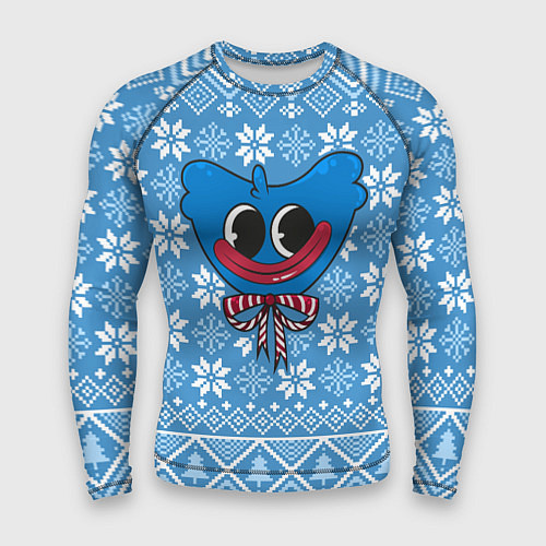 Мужской рашгард Huggy Wuggy christmas sweater / 3D-принт – фото 1