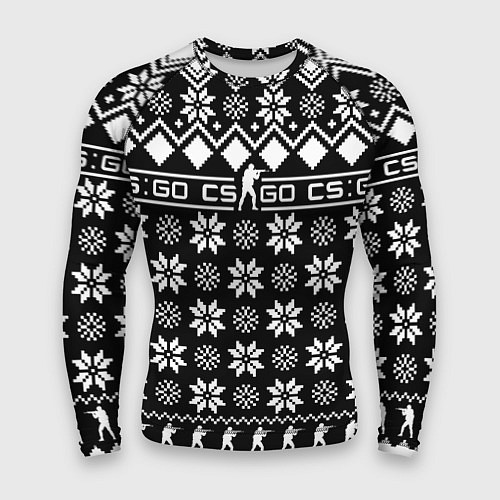 Мужской рашгард CS GO christmas sweater / 3D-принт – фото 1
