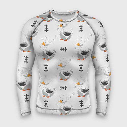 Мужской рашгард Гусь и фигуры / 3D-принт – фото 1