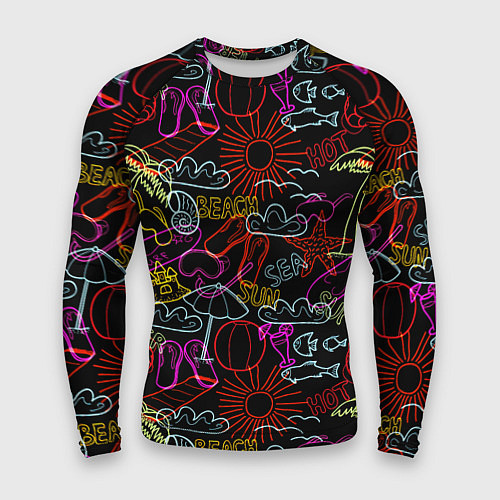 Мужской рашгард Beach pattern / 3D-принт – фото 1