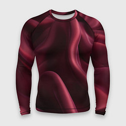 Рашгард мужской Бордовый шелк, цвет: 3D-принт