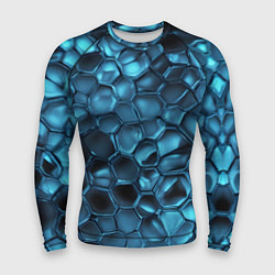 Рашгард мужской Синее стекло, цвет: 3D-принт