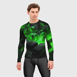 Рашгард мужской Глубина зеленых плоскостей, цвет: 3D-принт — фото 2