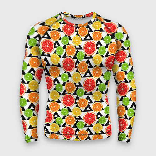 Мужской рашгард Citrus pattern / 3D-принт – фото 1