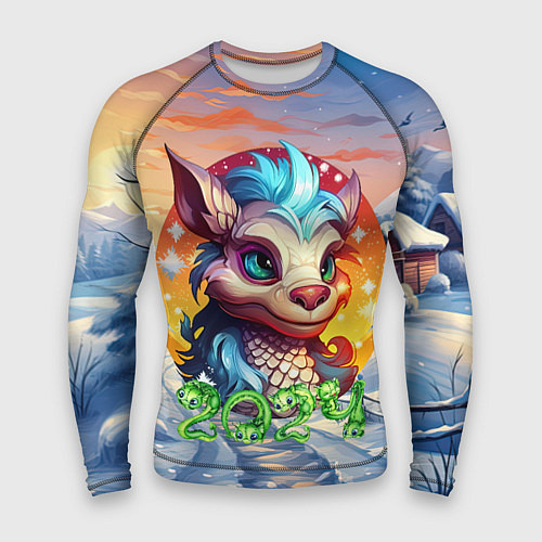 Мужской рашгард Новогодний дракон 2024 / 3D-принт – фото 1