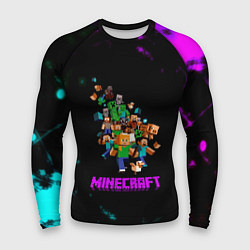 Рашгард мужской Minecraft neon краски, цвет: 3D-принт