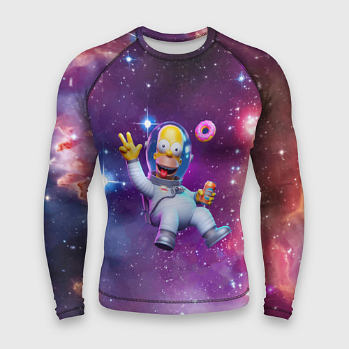 Мужской рашгард Homer Simpson in space - ai art / 3D-принт – фото 1