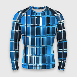 Рашгард мужской Синие прямоугольники, цвет: 3D-принт