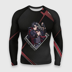 Рашгард мужской Ризли в ромбе, цвет: 3D-принт