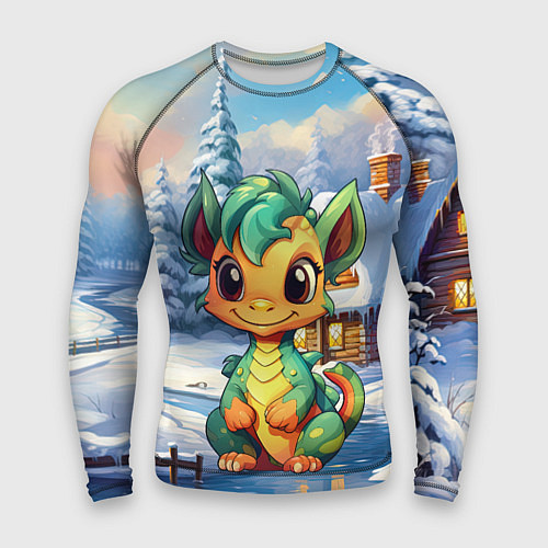 Мужской рашгард Крошечный дракон зимы 2024 / 3D-принт – фото 1