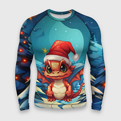 Мужской рашгард Маленький новогодний милый дракошка 2024