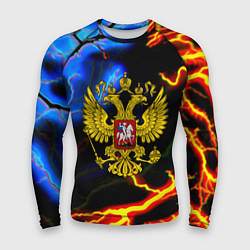 Рашгард мужской Россия наша страна герб шторм, цвет: 3D-принт