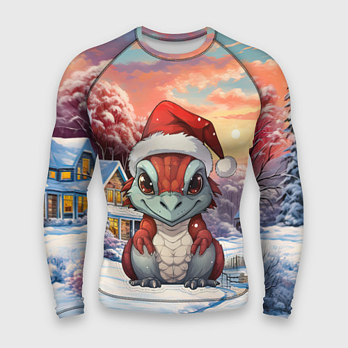 Мужской рашгард Дракоша 2024 новогодний символ года / 3D-принт – фото 1