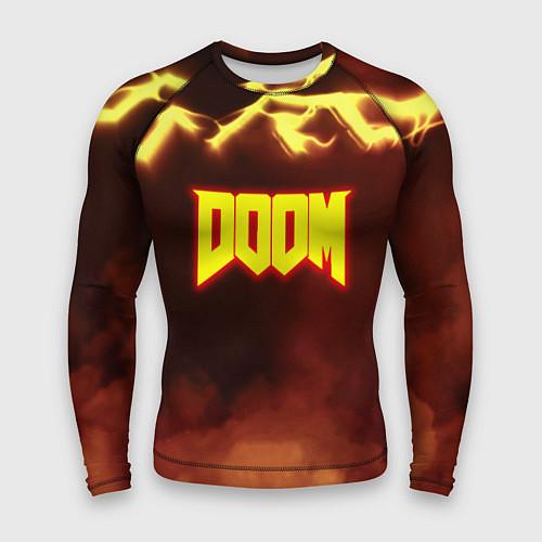Мужской рашгард Doom storm огненное лого / 3D-принт – фото 1